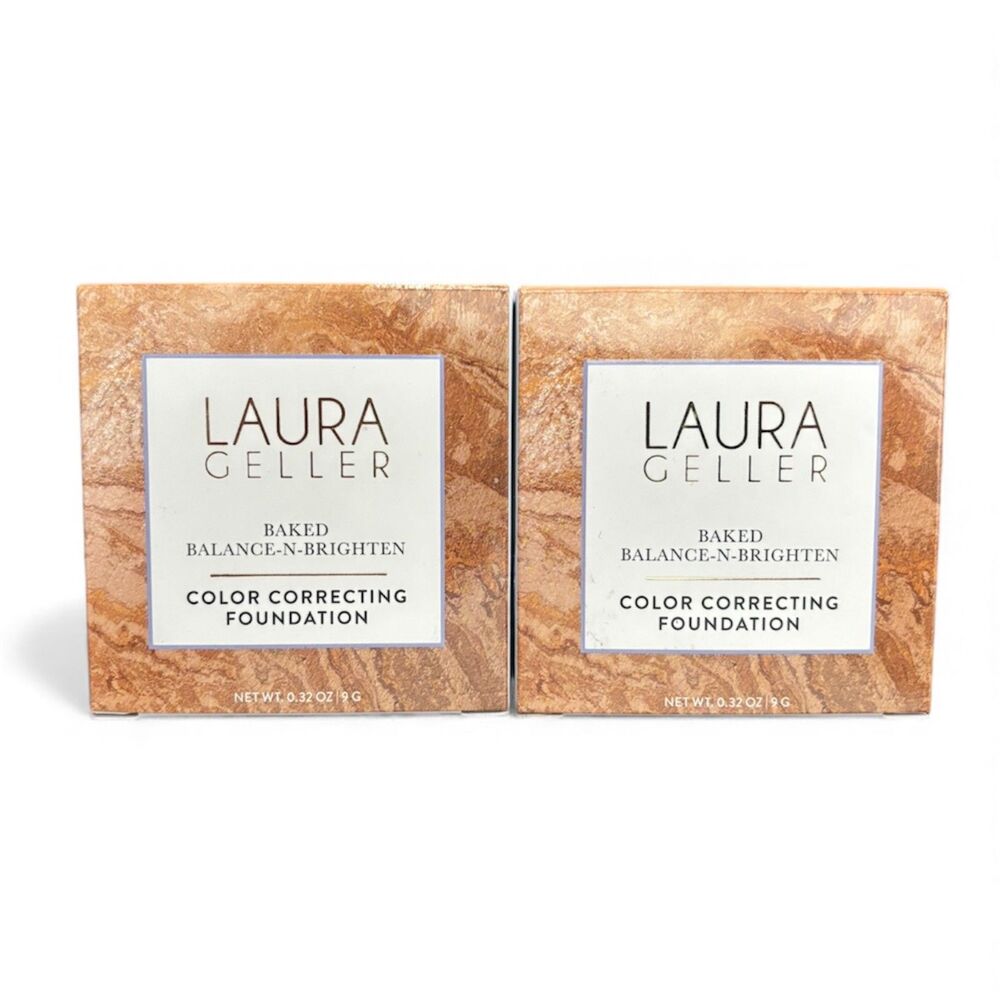 Laura Geller Baked BalanceNBrighten Color Correcting Foundation Medium Set of 2